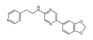 5-(1,3-benzodioxol-5-yl)-N-(2-pyridin-4-ylethyl)pyrazin-2-amine Structure