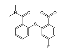 2-(5-fluoro-2-nitrophenyl)sulfanyl-N,N-dimethylbenzamide结构式