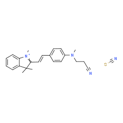 2-[2-[4-[(2-cyanoethyl)methylamino]phenyl]vinyl]-1,3,3-trimethyl-3H-indolium thiocyanate Structure