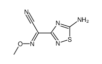 2-(5-amino-1,2,4-thiadiazol-3-yl)-(Z)-2-methoxyiminoacetonitrile结构式