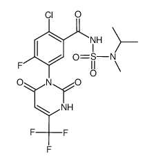 2-chloro-5-[3,6-dihydro-2,6-dioxo-4-(trifluoromethyl)-1(2H)-pyrimidinyl]-4-fluoro-N-{[methyl(1-methylethyl)amino]sulfonyl}-benzamide结构式