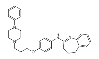 N-[4-[3-(4-phenylpiperazin-1-yl)propoxy]phenyl]-4,5-dihydro-3H-1-benzazepin-2-amine Structure