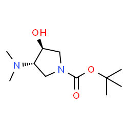 tert-Butyl (3S,4S)-3-(dimethylamino)-4-hydroxypyrrolidine-1-carboxylate structure