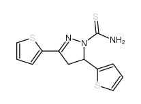 3,5-DI(THIOPHEN-2-YL)-4,5-DIHYDRO-1H-PYRAZOLE-1-CARBOTHIOAMIDE Structure