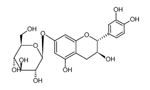 (2R,3S)-catechin 7-O-β-D-glucopyranoside Structure