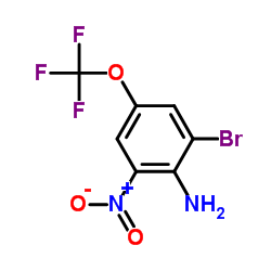 2-溴-4-三氟甲氧基-6-硝基苯胺结构式