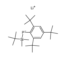 lithium (t-butyldimethylsilyl)(2,4,6-tri-t-butylphenyl)phosphide Structure