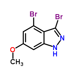 3,4-Dibromo-6-methoxy-1H-indazole structure