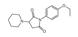 1-(4-ethoxyphenyl)-3-piperidin-1-ylpyrrolidine-2,5-dione结构式