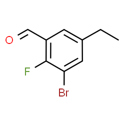 3-Bromo-5-ethyl-2-fluorobenzaldehyde Structure