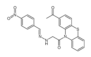 1-(2-acetylphenothiazin-10-yl)-2-[2-[(4-nitrophenyl)methylidene]hydrazinyl]ethanone结构式