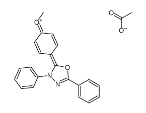 2-(4-methoxyphenyl)-3,5-diphenyl-1,3,4-oxadiazol-3-ium,acetate结构式