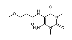 Propanamide,N-(6-amino-1,2,3,4-tetrahydro-1,3-dimethyl-2,4-dioxo-5-pyrimidinyl)-3-methoxy-结构式