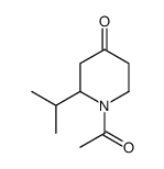 1-acetyl-2-propan-2-ylpiperidin-4-one结构式