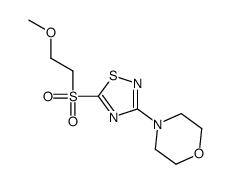 4-[5-(2-methoxyethylsulfonyl)-1,2,4-thiadiazol-3-yl]morpholine Structure