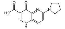 1,5-Naphthyridine-3-carboxylic acid, 1,4-dihydro-4-oxo-6-(1-pyrrolidinyl)结构式