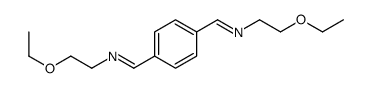 N,N'-(p-phenylenedimethylidyne)bis(2-ethoxyethylamine) Structure