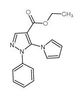 ETHYL 1-PHENYL-5-(1H-PYRROL-1-YL)-1H-PYRAZOLE-4-CARBOXYLATE结构式