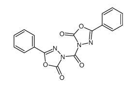 3-(2-oxo-5-phenyl-1,3,4-oxadiazole-3-carbonyl)-5-phenyl-1,3,4-oxadiazol-2-one结构式