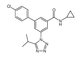 4′-chloro-5-(5-isopropyltetrazol-1-yl)biphenyl-3-carboxylic acid cyclopropylamide Structure