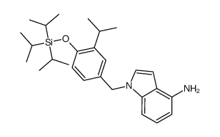 1-(3-isopropyl-4-triisopropylsilanyloxybenzyl)-1H-indol-4-ylamine Structure