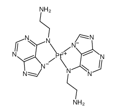 di-(6-aminoethylaminopurine)platinum(II)结构式