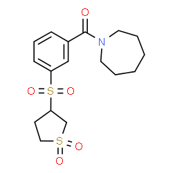 azepan-1-yl{3-[(1,1-dioxidotetrahydrothiophen-3-yl)sulfonyl]phenyl}methanone结构式