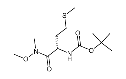 (S)-2-(tert-butoxycarbonylamino)-N-methoxy-N-methyl-4-(methylthio)butanamide结构式