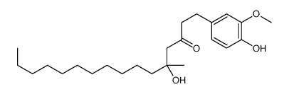 5-hydroxy-1-(4-hydroxy-3-methoxyphenyl)-5-methylhexadecan-3-one结构式