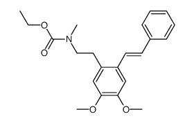 N-[2-(4,5-dimethoxy-2-styrylphenyl)ethyl]-N-methylcarbamic acid ethyl ester Structure