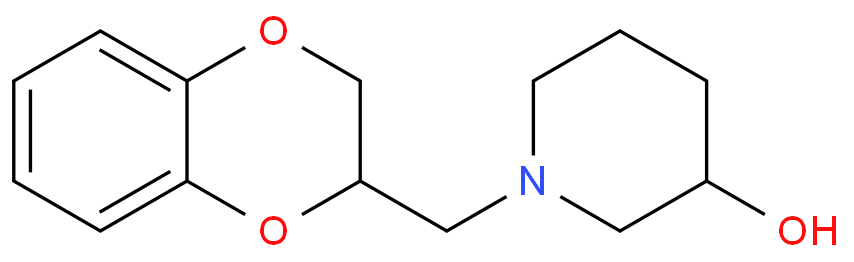 1-((2,3-dihydrobenzo[b][1,4]dioxin-2-yl)methyl)piperidin-3-ol Structure