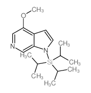 4-甲氧基-1-(三异丙基甲硅烷基)-1H-吡咯并[2,3-c]吡啶结构式