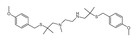 N,N'-Bis-[2-(4-methoxy-benzylsulfanyl)-2-methyl-propyl]-N-methyl-ethane-1,2-diamine结构式