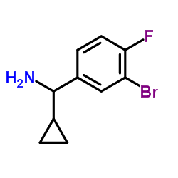 1-(3-Bromo-4-fluorophenyl)-1-cyclopropylmethanamine结构式