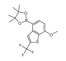 2-(7-Methoxy-2-(trifluoromethyl)benzo[b]thiophen-4-yl)-4,4,5,5-tetramethyl-1,3,2-dioxaborolane Structure