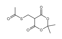 isopropylidene 2-(acetylthio)ethane-1,1-dicarboxylate Structure