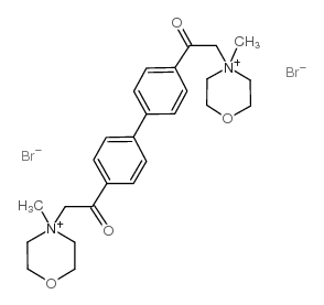 4,4'-Bis(2,3,5,6-tetrahydro-1,4-oxazin-4-ylacetyl)biphenyl dimethiobromide structure