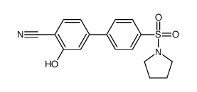 2-hydroxy-4-(4-pyrrolidin-1-ylsulfonylphenyl)benzonitrile Structure