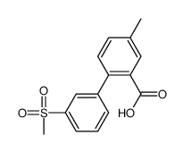 5-methyl-2-(3-methylsulfonylphenyl)benzoic acid结构式