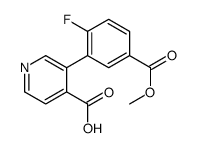 3-(2-fluoro-5-methoxycarbonylphenyl)pyridine-4-carboxylic acid结构式