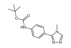 tert-butyl (4-(4-methyl-4H-1,2,4-triazol-3-yl)phenyl)carbamate结构式