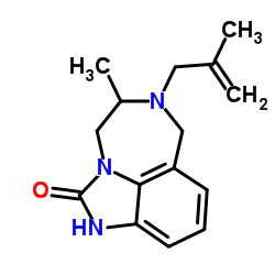 5-methyl-6-(2-methylprop-2-en-1-yl)-4,5,6,7-tetrahydroimidazo[4,5,1-jk][1,4]benzodiazepin-2-ol Structure