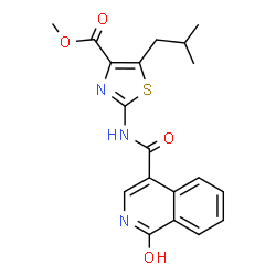 methyl 2-{[(1-hydroxyisoquinolin-4-yl)carbonyl]amino}-5-(2-methylpropyl)-1,3-thiazole-4-carboxylate picture