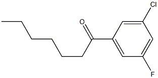 1-(3-chloro-5-fluorophenyl)heptan-1-one Structure