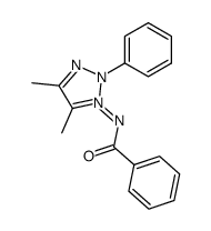 N-Benzoyl-2-phenyl-4,5-dimethyl-1,2,3-triazol-1-imine结构式