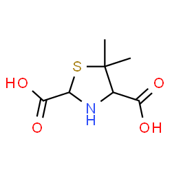 5,5-dimethylthiazolidine-2,4-dicarboxylic acid结构式