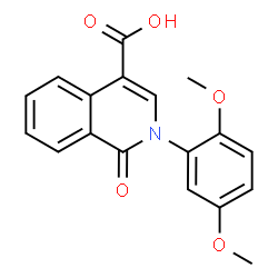 2-(2,5-Dimethoxyphenyl)-1-oxo-1,2-dihydroisoquinoline-4-carboxylic acid结构式