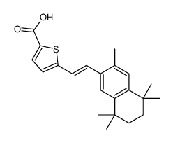 5-[(E)-2-(3,5,5,8,8-pentamethyl-6,7-dihydronaphthalen-2-yl)ethenyl]thiophene-2-carboxylic acid Structure