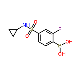 (4-(N-环丙基氨磺酰)-2-氟苯基)硼酸图片