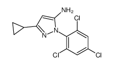 5-Amino-3-cyclopropyl-1-(2,4,6-trichlorophenyl)pyrazole Structure